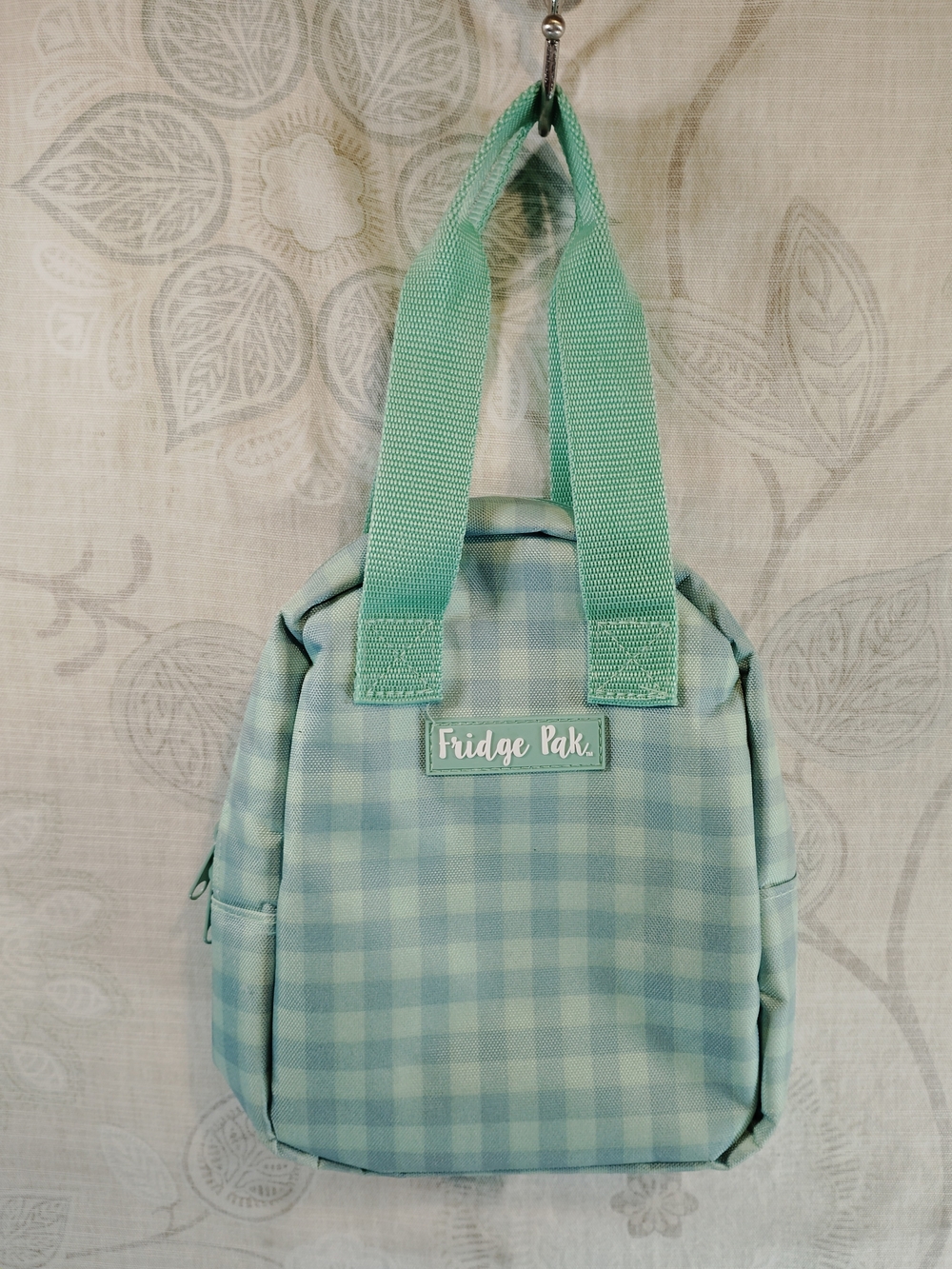 Fridge Pak Mint Check Insulated Travel Lunch Bag